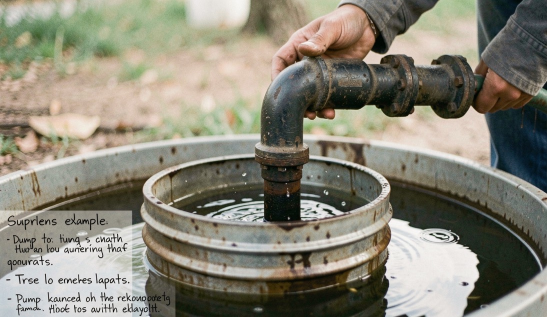 Supporting editorial view of static level and pump depth